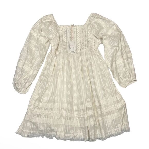 Nicole Miller Artelier Cottagecore Dress Babydoll Lace Fairy Aesthetic Square - Picture 8 of 13